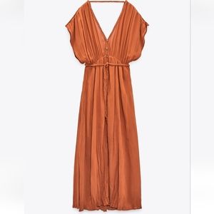 Zara belted rustic dress